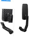 Mirror 1セットオートバイバイク四角形背面図ミラー8mm 10mmカーボンファイバーカバーGD 1 Set Motorcycle Bike Rectangle Rear View Mirrors 8mm 10mm Carbon Fiber Cover GD