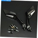 Mirror 2ピースモーター背面図サイドミラー8 mm 10 mmガラスメタルブラックユニバーサルフィット 2Pcs Motor Rear View Side Mirror 8 mm 10mm Glass Metal Black Universal Fit