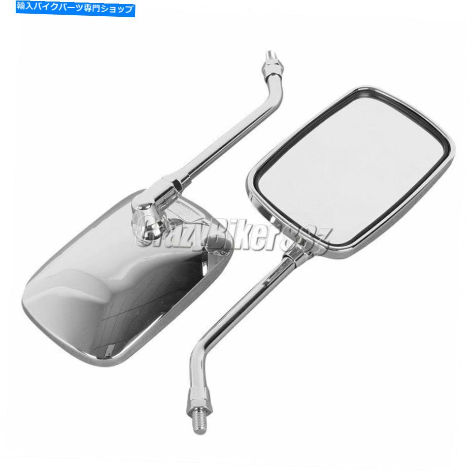 Mirror Honda Shadow VT700 VT750 VTX1300ѥĹΥХåߥ顼 Chrome Rectangle Rearview Mirrors For Honda Shadow VT700 VT750 VT1100 VTX1300