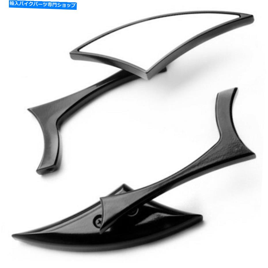 Mirror オートバイクルーザーチョッパー8-10mmのための黒い刃の安定したCNCのアルミニウムミラー BLACK BLADE STEADY CNC ALUMINUM MIRRORS FOR MOTORCYCLE CRUISER CHOPPER 8-10MM