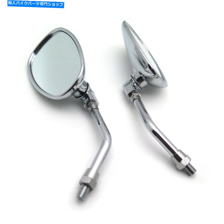 Mirror ヤマハvスター1100 xvs1100カスタム2000 Chromeオートバイのためのレーシングミラー10mm Racing Mirrors 10mm For Yamaha V Star 1100 XVS1100 Custom 2000 chrome Motorcycle
