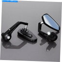 Mirror ユニバーサルオートバイバイクサイクルバックミラー7/8 バーエンドブラック Pair Of Universal Motorcycle Motorbike Cycle Rearview Mirrors 7/8 Bar End Black