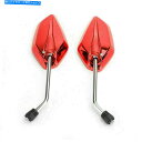 Mirror 赤10mmスレッドバイクミラーユニバーサルオートバイ/自転車/スクーターペア - CW T1 RED 10MM THREAD MOTORBIKE MIRRORS UNIVERSAL MOTORCYCLE/BIKE/SCOOTER PAIR - CW T1