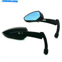 Mirror ハーレーホンダカワサクのためのオートバイユニバーサル8mm 10mmの黒い金属サイドミラー Motorcycle Universal 8mm 10mm Black Metal Side Mirrors For Harley Honda Kawasak