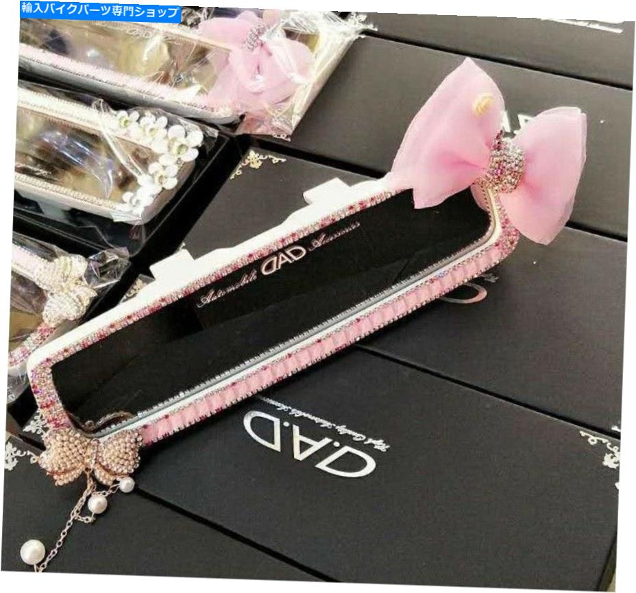 Mirror ユニバーサルエレガントなラインストーンクリスタルバタフライ装飾カーリアビューミラー Universal Elegant Rhinestone Crystal Butterfly Decorative Car Rear-view Mirror