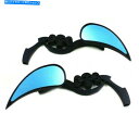 Mirror ハーレーフレットツーリングのためのオートバイの黒い頭蓋骨の涙の後退側のミラー Motorcycle Black Skull Teardrop RearView Side Mirrors For Harley FLHT Touring