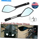 Mirror オートバイのバックビューサイドミラー8 / 10mm川崎スクーターグライドのための8/10mm Motorcycle Rearview Side Mirrors 8/10mm For Honda Suzuki Kawasaki Scooter Glide