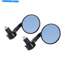 Mirror 7/8インチ22mmオートバイハンドルバーエンドラウンドリアビューサイディングミラーフィッティング 7/8inch 22mm Motorcycle Handle Bar End Round Rear View Siding Mirrors Fitting