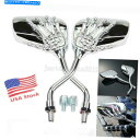 Mirror Suzuki Marauder Vz 1600 800のためのChrome Skullのオートバイの背面図サイドミラー Chrome Skull Motorcycle Rear View Side Mirrors for Suzuki Marauder VZ 1600 800
