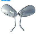 Mirror 勝利のラスベガスビジョンキングピンのための1pairクロムオーバルミラー 1Pair Chrome Oval Mirrors for Victory Vegas Vision Kingpin