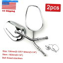 Mirror ハーレーファットボーイヘリテージソフトクラシックのための米国在庫クロムリアビューサイドミラー US Stock Chrome Rearview Side Mirrors For Harley Fatboy Heritage Softail Classic