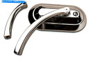 Mirror ビレット湾曲したステムクロムを備えたオーバルミラー Oval Mirror with Billet Curved Stem Chrome