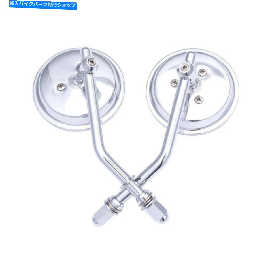 Mirror ハーレーロードキングロードグライドストリートグライドCVOクロームラウンドオートバイミラー For Harley Road King Road Glide Street Glide CVO Chrome Round Motorcycle Mirrors