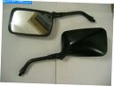 Mirror ホンダスズキ10mm黒い長方形オートバイミラー新しい右手糸 HONDA SUZUKI 10mm black Rectangle Motorcycle Mirrors new right hand thread
