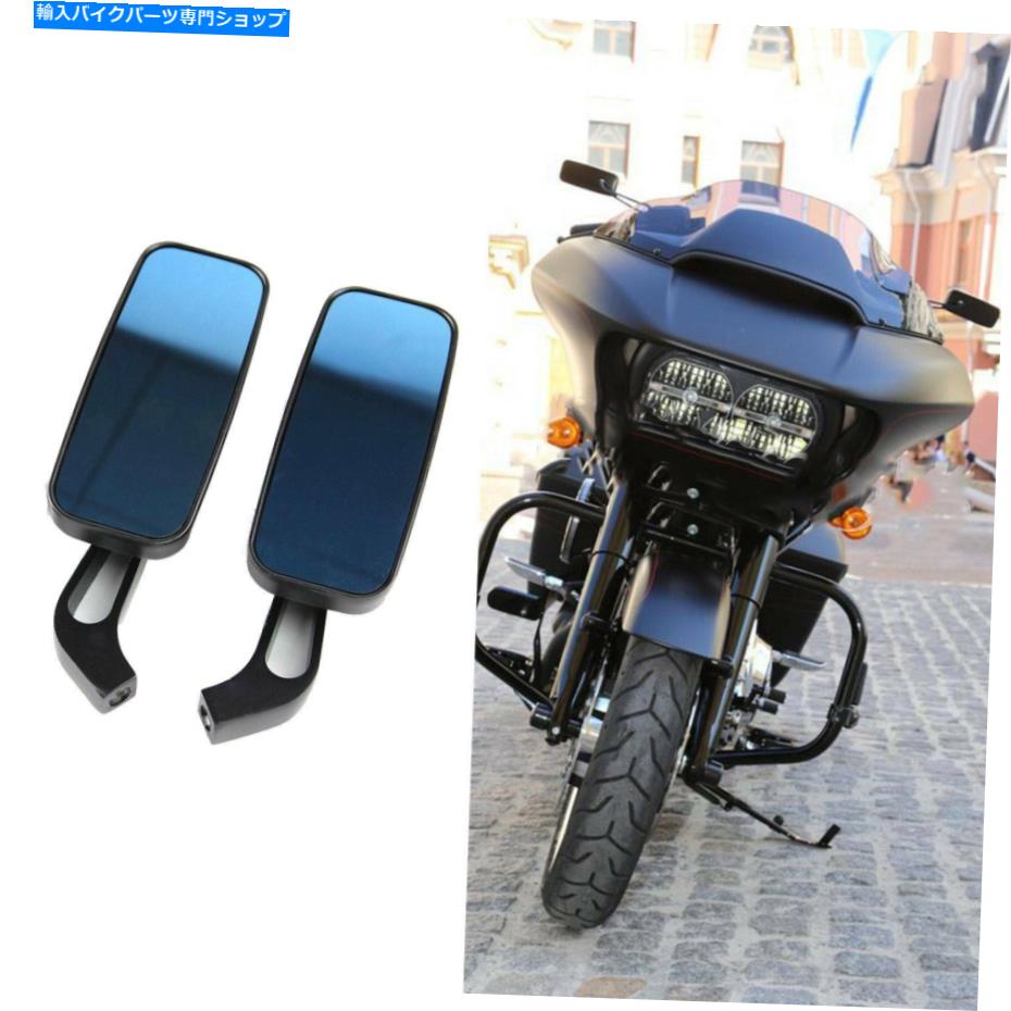 Mirror ハーレーダビッドソンストリートグライドロードキンググライドJQのための長方形のオートバイのミラー Rectangle Motorcycle Mirrors For Harley Davidson Street Glide Road King Glide JQ