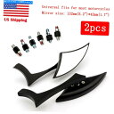 Mirror ハーレークルーザーボバーチョッパーダイナのためのオートバイの黒い刃の背面図の鏡 Motorcycle Black Blade Rear view Mirrors For Harley Cruiser Bobber Chopper DYNA