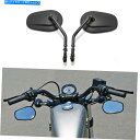 Mirror Harley Sportster 883 XLH883 XL883 XL1200C LOW XL1200のための黒の背面図の鏡 Black Rear View Mirrors For Harley Sportster 883 XLH883 XL883 XL1200C Low XL1200