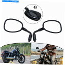 Mirror Harley Honda Scooter GV250のための黒い10mmの楕円形の背面サイドミラー Black 10mm Oval Rearview Side Mirrors E3 Mark For Harley Honda Scooter GV250