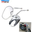 Mirror ハーレーツーリングロードキングエレクトラストリートグライドのためのオーバルリアビューサイドミラー Oval Rear View Side Mirrors For Harley Touring Road King Electra Street Glide