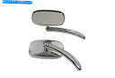 Mirror 長方形ミラーセットクロームビッグツインXL 1965アップ Rectangle Mirror Set Chrome Big Twin XL 196...