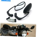 Mirror GN / CGカフェレーサーのためのオートバイLバーレトロオーバルバックサイドミラーカスタム Motorcycle L-bar Retro Ova...