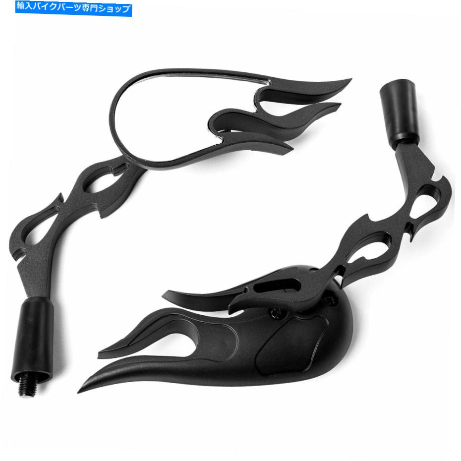 Mirror Honda Valkyrie Rune 1500 1800のための炎の注文の黒いオートバイのミラー Flame Custom Black Motorcycle Mirrors For Honda Valkyrie Rune 1500 1800