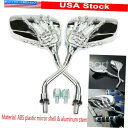 Mirror Honda Shadow VLX600 VT 750 1100 VTX 1300 1800用クロームスカルリアビューミラー Chrome Skull Rear View Mirrors For Honda Shadow VLX600 VT 750 1100 VTX 1300 1800