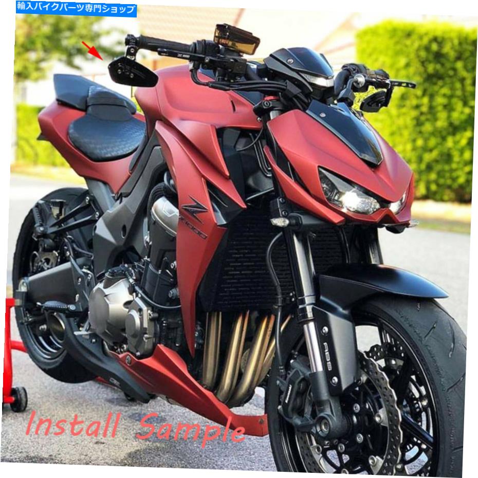 Mirror 川崎Z1000 Z900 2006 2007 2008 2007 2006 7/8 Handle Bar End Rearview Mirrors For Kawasaki Z1000 Z900 2006 2007 2008 2009