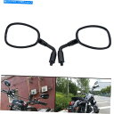 Mirror Harley Honda Scooter GV250のための新しい10mmの黒い楕円形の背面サイドミラー New 10mm Black Oval Rearview Side Mirrors E3 Mark For Harley Honda Scooter GV250