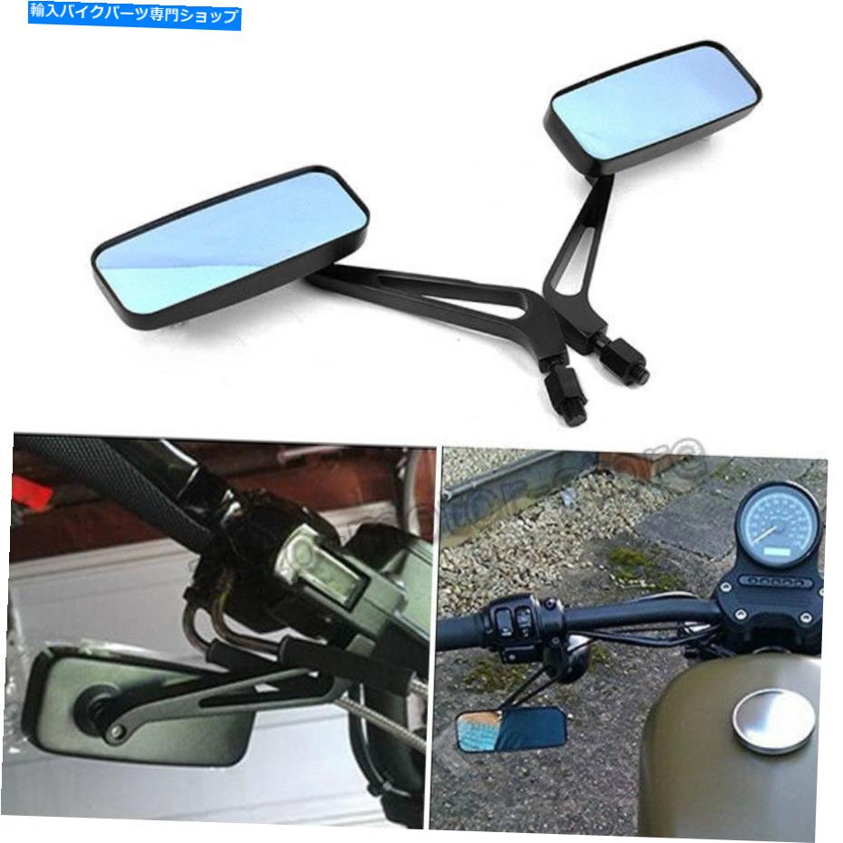 Mirror Cafeレーサークルーザーボバーのための8/10 mmの長方形のオートバイのカスタムサイドミラー 8/10mm Rectangular Motorcycle Custom Side Mirrors For Cafe Racer Cruiser Bobber