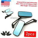 Mirror ハーレークルーザーツーリングバイクのためのオートバイの長方形のバックブラックサイドミラー Motorcycle Rectangle Rearview Black Side Mirrors for Harley Cruiser Touring Bike