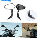 Mirror オートバイエンドゥーロ10mm背面図サイドミラーW / M8 / M10アダプタースクーターATVペア Motorcycle Enduro 10mm Rear View Side Mirrors w/ M8/M10 Adapter Scooter ATV Pair