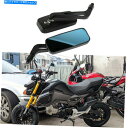 Mirror ホンダグロムブラックオートバイ長方形背面図サイドミラー8mm 10mmペア For Honda Grom Black Motorcycle Rectangle Rear View Side Mirrors 8mm 10mm Pair