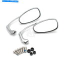Mirror Chromeアルミニウム+プラスチックレトロクリアレンズリサイエンブサイドミラー Chrome Aluminum+Plastic Retro Clear Lens Rearview Side Mirrors For Cafe Racer