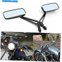 Mirror M8 / M10オートバイモデルのための普遍的な黒い長方形の背面図サイドミラー Black Rectangle Rear View Side Mirrors Universal for M8/M10 Motorcycle Model US