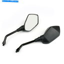 Mirror ホンダ鈴木川崎BS5 B5のためのオートバイ10mm黒の背面図サイドミラー。 Motorcycle 10mm Black Rear View Side Mirrors For Honda Suzuki Kawasaki BS5 B5.!