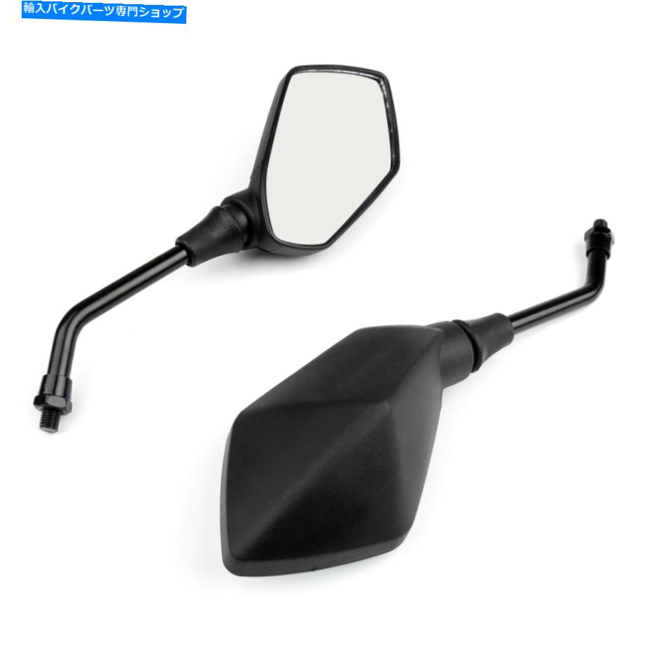 Mirror ホンダ鈴木川崎のためのオートバイ10mm黒の背面図サイドミラー Motorcycle 10mm Black Rear View Side Mirrors For Honda Suzuki Kawasaki