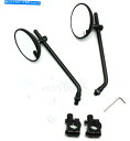 Mirror 3 "レトロなラウンド10mmのバックミラーのフォーイクルーザーチョッパーカフェレーサーオールド 3”Retro Round 10mm Rearview Mirrors Fory Cruiser Chopper Cafe Racer Old