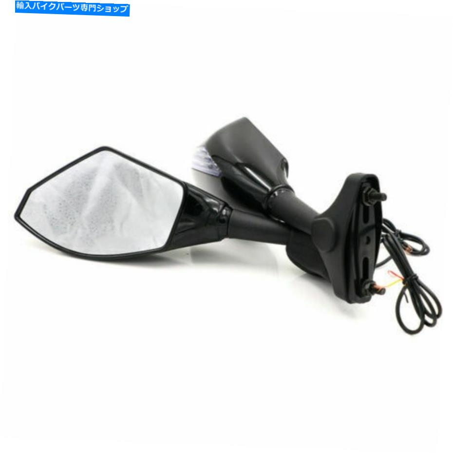 Mirror オートバイのバックビューサイドミラーはホンダカフェのレーサーボバーのためのターンシグナルランプを導きました Motorcycle Rearview Side Mirror LED Turn Signal Lamp For Honda Cafe Racer Bobber