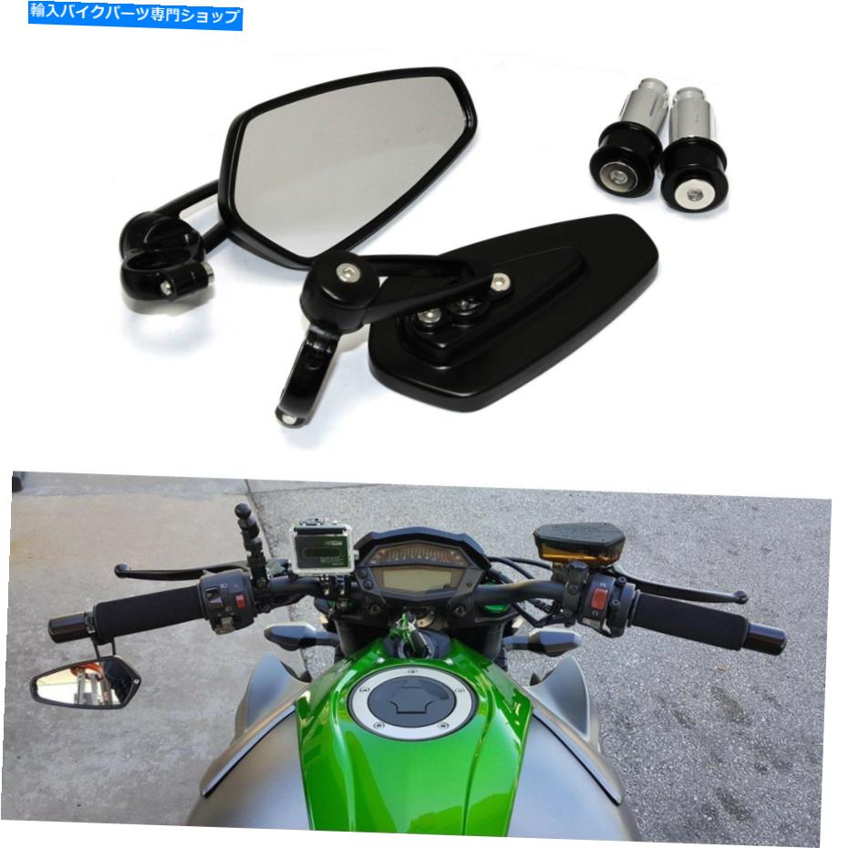 Mirror ヤマハYZF R1 / R6ブラックオートバイユニバーサル7/8 "ハンドルバーエンドミラー For Yamaha YZF R1 / R6 Black Motorcycle Universal 7/8" Handle Bar End Mirrors