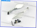 Mirror SOKOウィングサイドミラーシルバーABSヘッドシルバーアロイステムユニバーサルアダプター Soko wing side mirrors silver abs head silver alloy stem universal adaptors