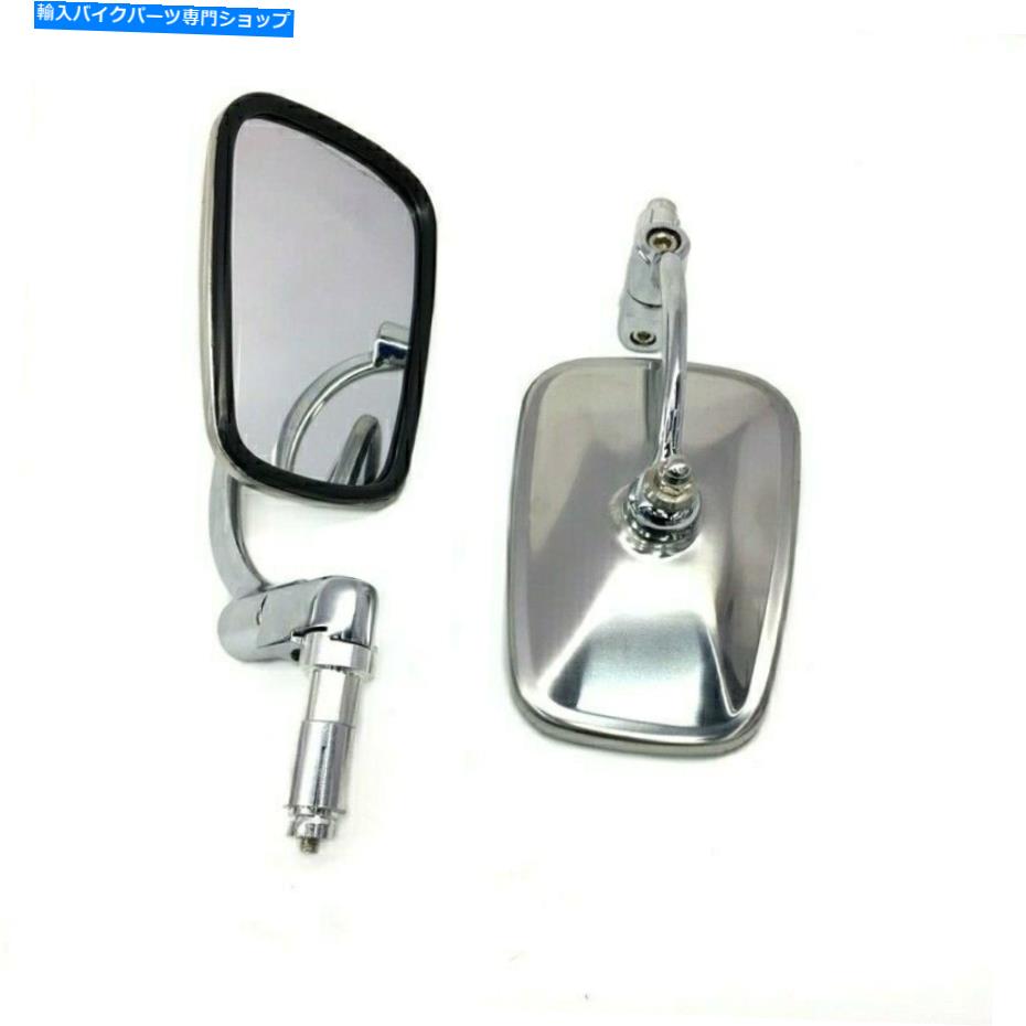 Mirror オートバイスクエア7/8 "22mmハンドルバーエンドリサイューミラーBMW用カフェレーサー Motorcyc..