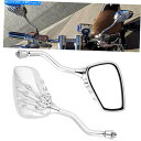 Mirror ヤマハV-STAR 650 950 1100 1300カスタム用2ピースクロームスカルリアビューミラー 2pcs Chrome Skull Rear View Mirrors For Yamaha V-Star 650 950 1100 1300 Custom