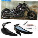Mirror ハーリースポーツスター883 1200用小炎黒プラスチック+アルミ製バックミラーミラー Small Flame Black Plastic+Aluminum Rearview Mirror For Harley Sportster 883 1200