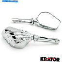 Mirror オートバイのバイクサイクルユニバーサルクロムスケルトンスカルリアビューミラー10mm Motorcycle Motorbike Cycle Universal Chrome Skeleton Skull Rear View Mirror 10mm