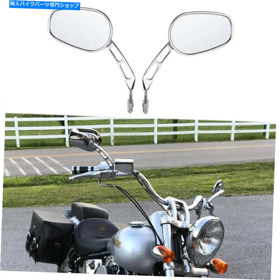 Mirror Honda Shadow Rebel 250 CMX250C 300 CMX300 500のペアクロームオートバイミラー Pair Chrome M..