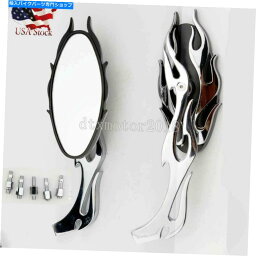 Mirror ハーレーダビッドソンスポーツスターXL1200 883 XLHのための炎オートバイリアビューミラー Flame Motorcycle Rear View Mirrors For Harley Davidson Sportster XL1200 883 XLH