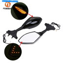 Mirror 2×リアビューミラーガラスハウジングプラスチック二重ねじユニバーサルフィットオートバイ 2 x Rear View Mirror Glass Housing Plastic Double Screw Universal Fit Motorcycle