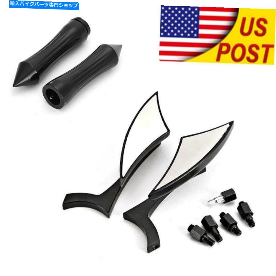 Mirror ヤマハVSTAR XVS 950 1100 1300カスタム用US 1 ''ハンドルバーハンドグリップミラー US 1'' Handle Bar Hand Grips Mirrors For Yamaha Vstar XVS 950 1100 1300 Custom