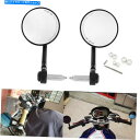 Mirror 2個のオートバイハンドルバーエンド7/8 "CNCアルミニウムリアビューラウンドサイドミラー 2 Pcs Motorcycle Handle Bar End 7/8" CNC Aluminum Rear View Round Side Mirror